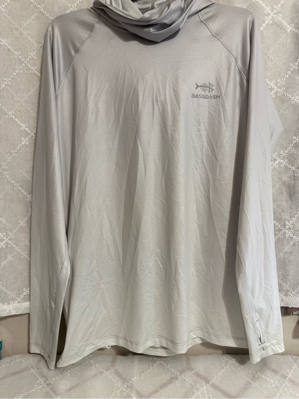 Men's Light Gray Performance Hoodie Shirt
